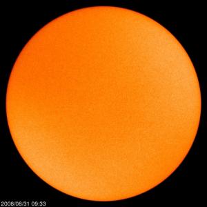 Zero Sunspot Activity (SOHO)
