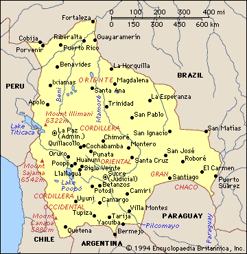 Map Bolivia